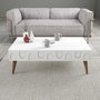 Hanah Home Lyon 34 Mesa de Centro Blanco y Nogal
